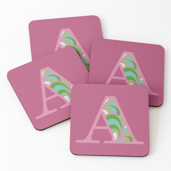 Item preview, Letter A Fancy Monogram Hippie Initial Pink designed and sold by everything4eva.