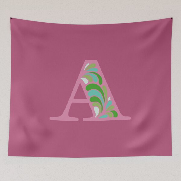 Item preview, Letter A Fancy Monogram Hippie Initial Pink designed and sold by everything4eva.
