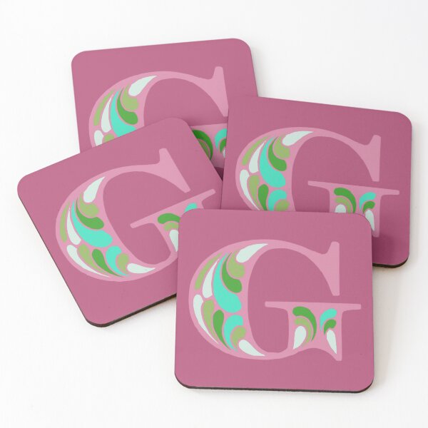Item preview, Letter G Fancy Monogram Hippie Initial Pink designed and sold by everything4eva.