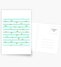 Mint heart Postcards