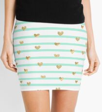 Mint heart Mini Skirt