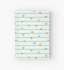 Mint heart Hardcover Journal