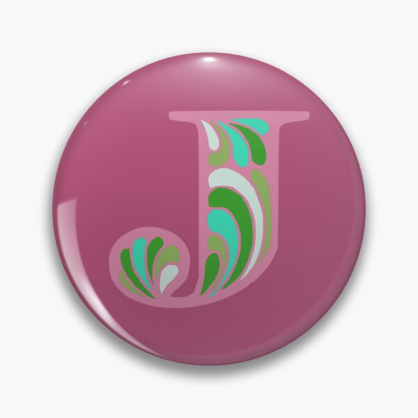 Item preview, Letter J Fancy Monogram Hippie Initial Pink designed and sold by everything4eva.