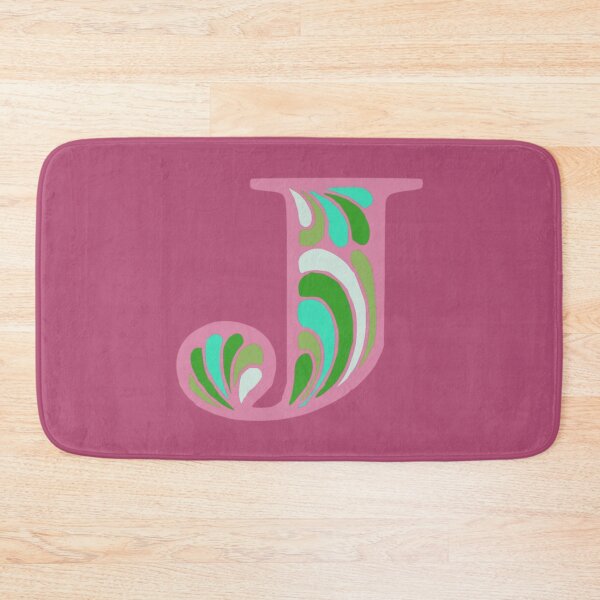 Item preview, Letter J Fancy Monogram Hippie Initial Pink designed and sold by everything4eva.