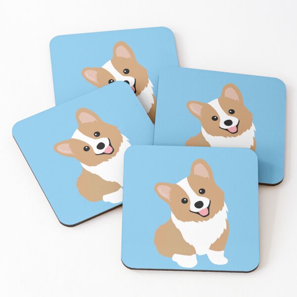 Item preview, Kawaii Corgi Puppy Dog - Baby Blue designed and sold by kamahachi.