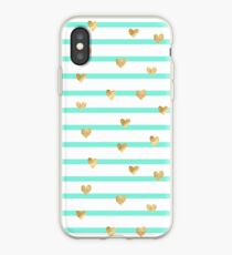 Mint heart iPhone Case