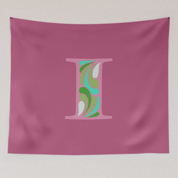 Item preview, Letter I Fancy Monogram Hippie Initial Pink designed and sold by everything4eva.