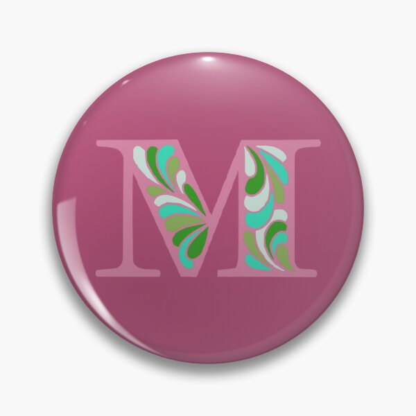 Item preview, Letter M Fancy Monogram Hippie Initial Pink designed and sold by everything4eva.