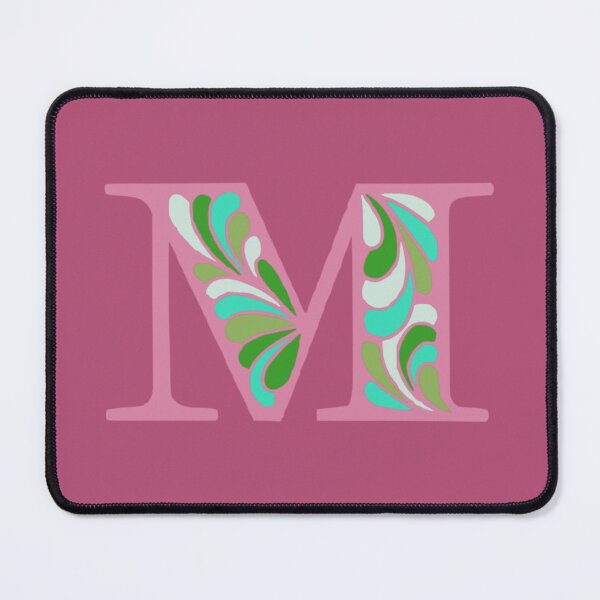 Item preview, Letter M Fancy Monogram Hippie Initial Pink designed and sold by everything4eva.