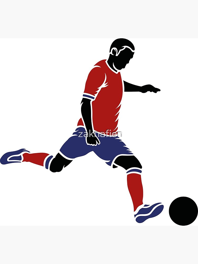 "Soccer Player kicking a ball" Poster for Sale by zaknafien Redbubble