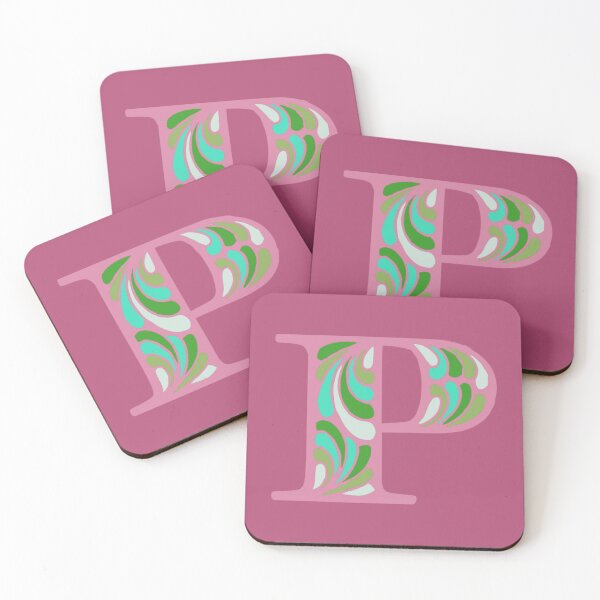 Item preview, Letter P Fancy Monogram Hippie Initial Pink designed and sold by everything4eva.