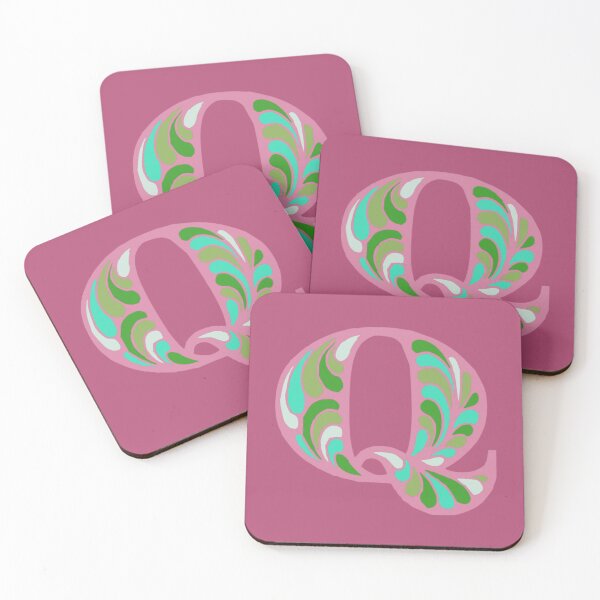 Item preview, Letter Q Fancy Monogram Hippie Initial Pink designed and sold by everything4eva.