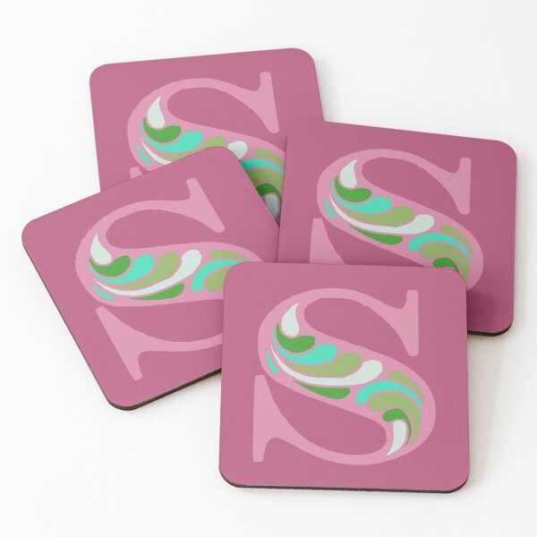 Item preview, Letter S Fancy Monogram Hippie Initial Pink designed and sold by everything4eva.
