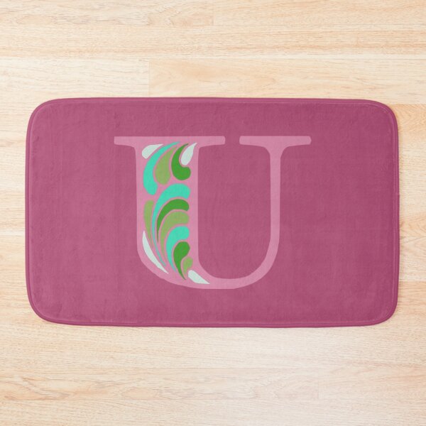 Item preview, Letter U Fancy Monogram Hippie Initial Pink designed and sold by everything4eva.