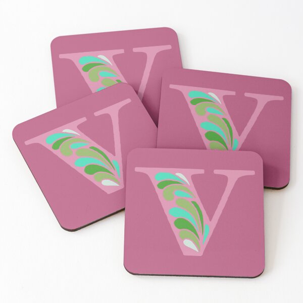 Item preview, Letter V Fancy Monogram Hippie Initial Pink designed and sold by everything4eva.