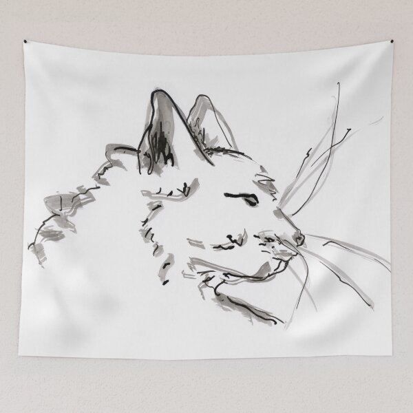 Item preview, Cat's Head "Cat's Drawings" designed and sold by Istvan Ocztos.
