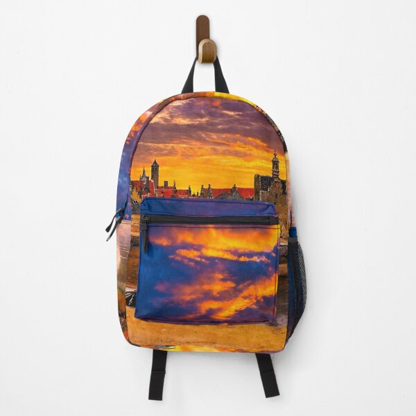 Item preview, View of Delft by Johannes Vermeer, with a sunrise sky designed and sold by NickoPrints.