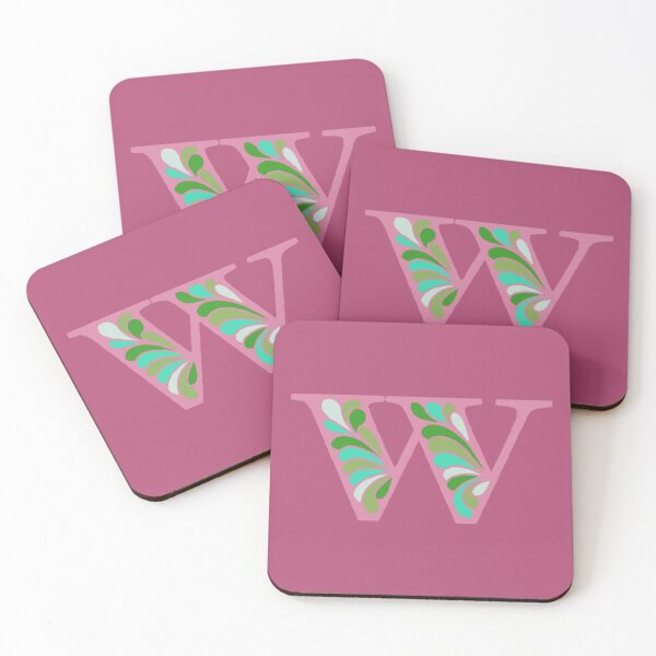 Item preview, Letter W Fancy Monogram Hippie Initial Pink designed and sold by everything4eva.