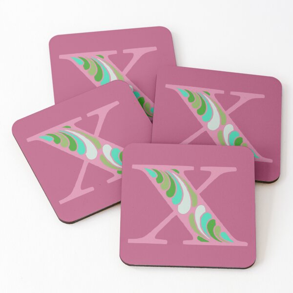Item preview, Letter X Fancy Monogram Hippie Initial Pink designed and sold by everything4eva.