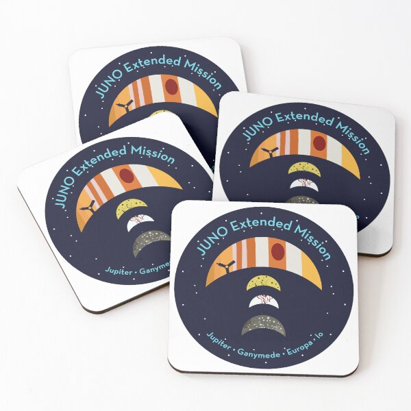 Item preview, JUNO Extended Mission Patch vinyl sticker, reimagined space mission patch, Jupiter and moons  designed and sold by Markadesign.