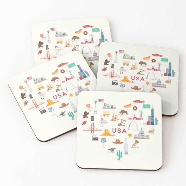 Item preview, USA famous places and landmarks designed and sold by Antikwar.