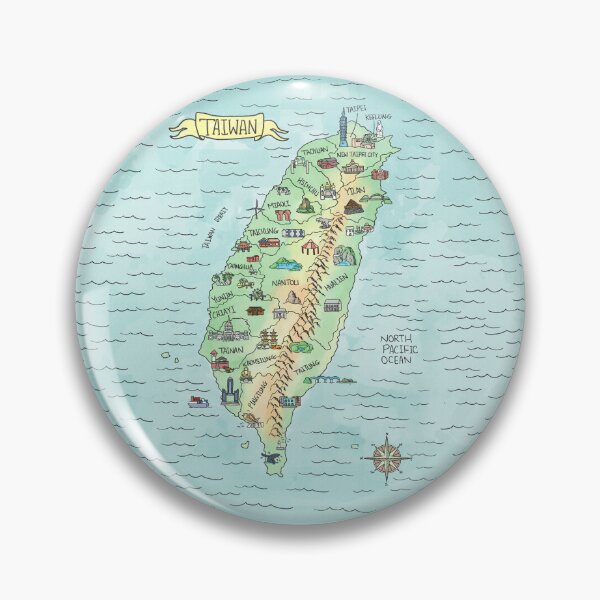 Item preview, Taiwan Map in Digital Watercolor  designed and sold by Sheridan T.