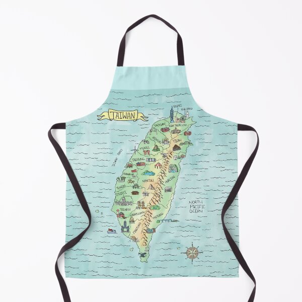 Item preview, Taiwan Map in Digital Watercolor designed and sold by Sheridan T.