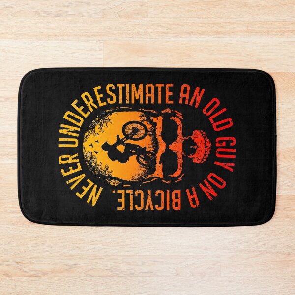 Item preview, Never Underestimate An Old Guy On A Bicycle MTB Skull Sunset designed and sold by GrandeDuc.