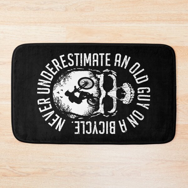 Item preview, Never Underestimate An Old Guy On A Bicycle MTB Skull Sunset designed and sold by GrandeDuc.