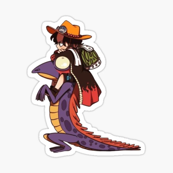 Item preview, Ace One Piece riding lizard in Alabasta designed and sold by cyralavy.