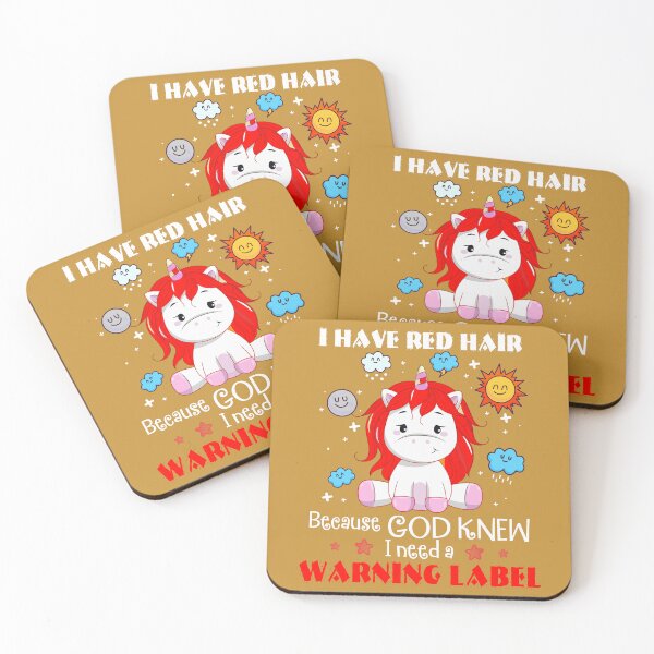 Item preview, I Have Red Hair Because God Knew I Need a Warning Label designed and sold by KidCarlo.