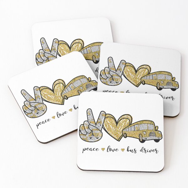 Item preview, Peace Love Bus Driver designed and sold by ImkeAhrens.
