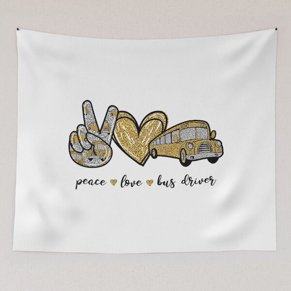 Item preview, Peace Love Bus Driver designed and sold by ImkeAhrens.