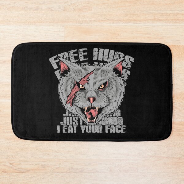 Item preview, Free Hugs Just Kidding Don't Touch Me I Eat Your Face Cat designed and sold by printworxx.