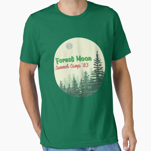Vista previa del artículo con la obra «Campamento de verano Forest Moon '83», diseñado y vendido por Nerd Soda.