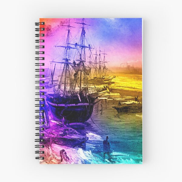 Artikelvorschau, The Thames in Ice by James Abbott McNeill Whistler - colorful digital recreation entworfen und verkauft von NickoPrints.