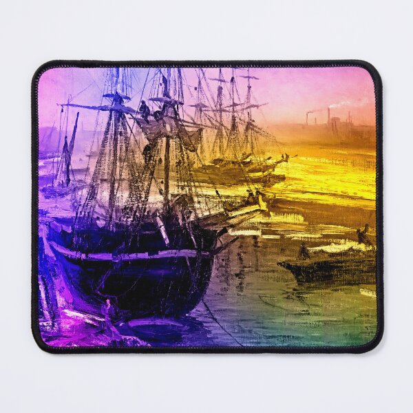 Item preview, The Thames in Ice by James Abbott McNeill Whistler - colorful digital recreation designed and sold by NickoPrints.