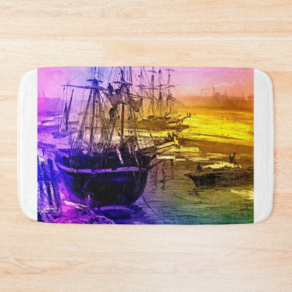 Item preview, The Thames in Ice by James Abbott McNeill Whistler - colorful digital recreation designed and sold by NickoPrints.