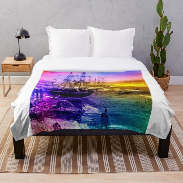 Item preview, The Thames in Ice by James Abbott McNeill Whistler - colorful digital recreation designed and sold by NickoPrints.