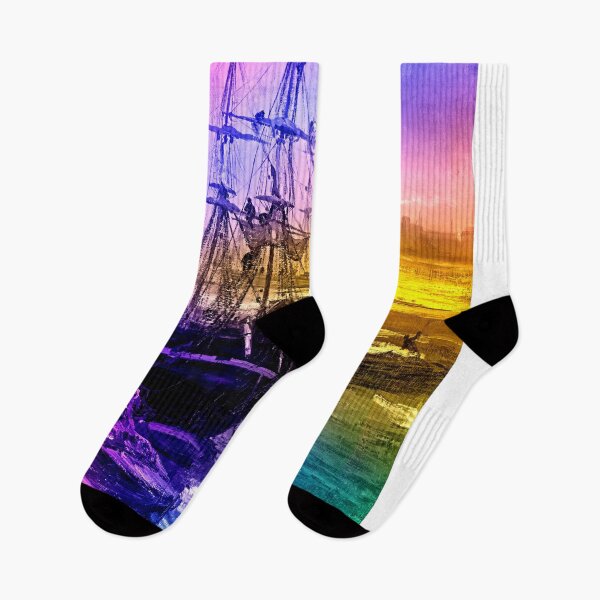 Item preview, The Thames in Ice by James Abbott McNeill Whistler - colorful digital recreation designed and sold by NickoPrints.