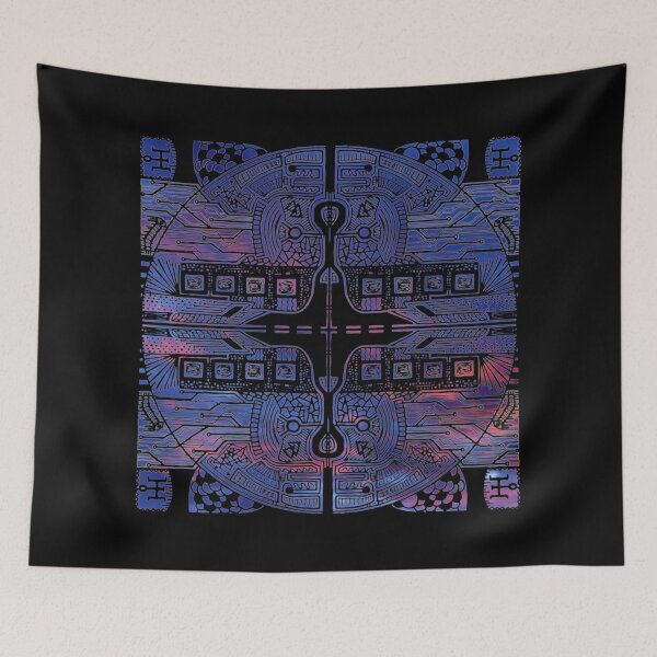 Item preview, Dark Red Blue Sky Vortex Cube designed and sold by createVisions.