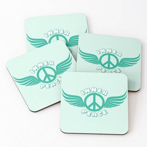 Item preview, Inner Peace Angel Wings Peace Symbol Turquoise designed and sold by everything4eva.