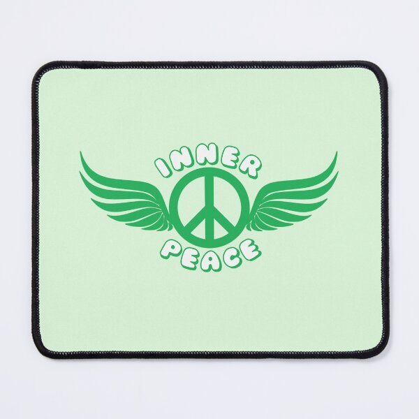 Item preview, Inner Peace Angel Wings Peace Symbol Green designed and sold by everything4eva.