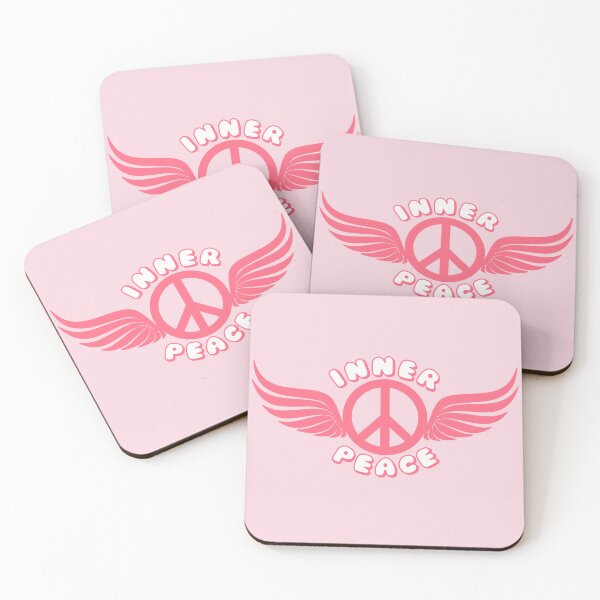 Item preview, Inner Peace Angel Wings Peace Symbol Pink designed and sold by everything4eva.