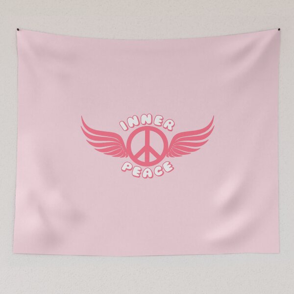 Item preview, Inner Peace Angel Wings Peace Symbol Pink designed and sold by everything4eva.