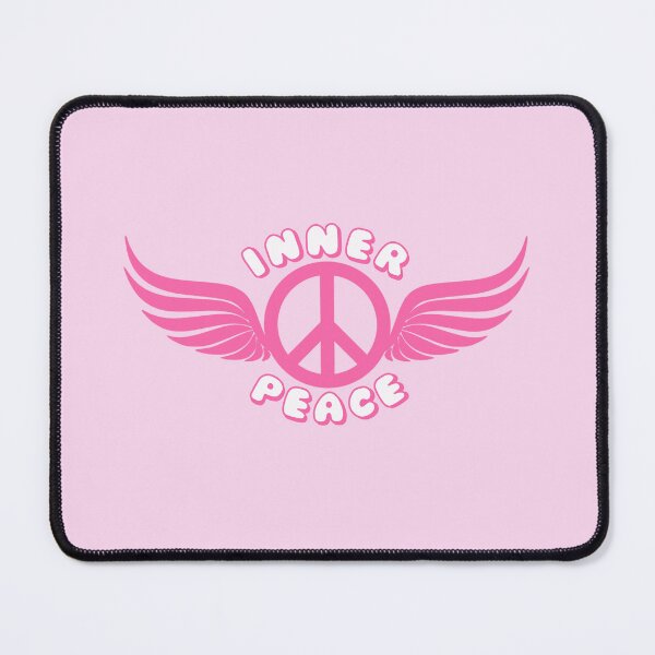 Item preview, Inner Peace Angel Wings Peace Symbol Pink designed and sold by everything4eva.