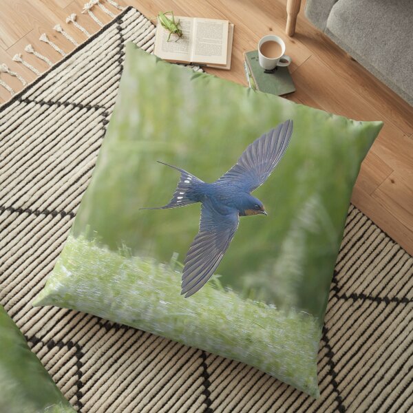 Barn Swallow in Flight Floor Pillow