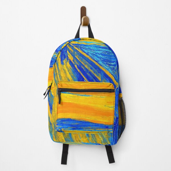 Item preview, The Scream by Edvard Munch - colorful digital recreation in blue, and orange designed and sold by NickoPrints.