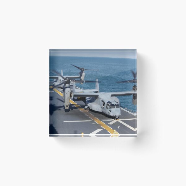 Item preview, MV-22 Osprey tiltrotor aircraft on the flight deck of  USS Kearsarge. designed and sold by StocktrekImages.