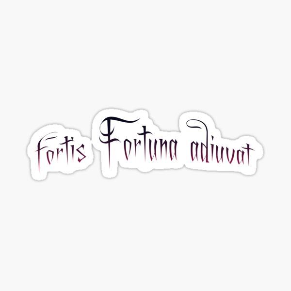 fortis fortuna adiuvat Sticker for Sale by LostinDz